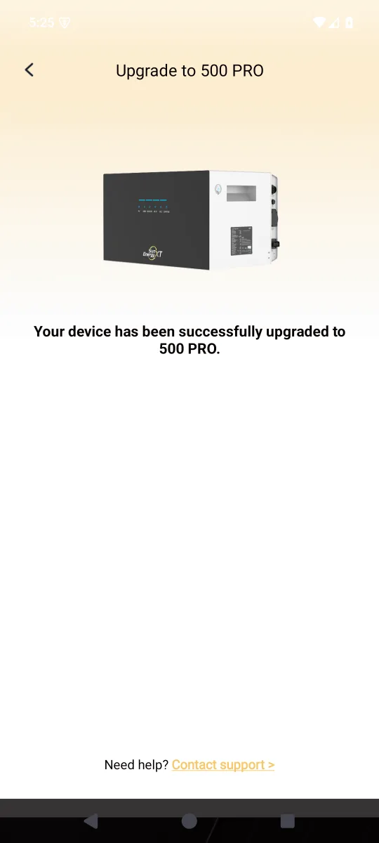 Upgrade completado